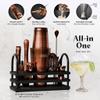BARE BARREL Mixology Bartender Kit Bar Set | 14-Piece Cocktail Shaker Set | Martini Barware Mixing Tools for Home Bartending | 35 Recipe Cards | Gift Set (28oz Boston Shaker, Copper/Black) view 2