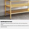 Entryway Bench, Shoe Bench for Living Room, Shoe Bench with 2 Tiers Storage Metal Frame Shoe Rack with Foot Pad Design, for Entryway, Living Room, Bedroom (Size : 80 * 32 * 47 cm) view 4