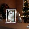 AllGiftFrames Best Law Gifts Personalize engrave Desk Clock Law Scale Logo Four Diamond Columns Silver Attorney Law Student Graduate Award Congratulation view 4