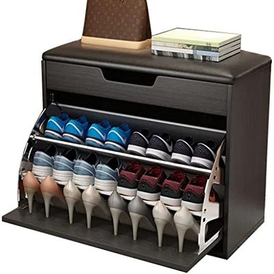 Entryway Bench, Shoe Bench for Living Room, Storage Benches Shoe Storage Bench with Seat Shoe Holder Bench Small Shoe Storage Bench Coat Rack with Shoe Storage Bench White (Size : 60 * 30 * 52cm)