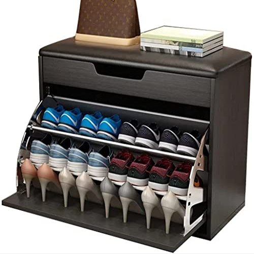 Entryway Bench, Shoe Bench for Living Room, Storage Benches Shoe Storage Bench with Seat Shoe Holder Bench Small Shoe Storage Bench Coat Rack with Shoe Storage Bench White (Size : 60 * 30 * 52cm)