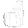 AYARNA Tech Cloth Dining Chairs Set of 2 Kitchen Living Room Lounge Counter Chairs Sturdy Carbon Steel Metal Legs(Light Gray+Dark Gray) view 3