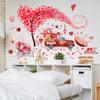 2 Sheets Valentine's Day Wall Decals Heart Tree Red Truck Valentines Day Wall Stickers Romantic Love Heart Wall Decor Home Bedroom Decor for Couple Living Room Kitchen Window Wedding Anniversary Art view 4
