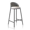 Bar Stool with Back and Footrest Counter Height Bar Stools with Back, Upholstered Faux Leather Bar Stools, Modern Kitchen Stools Chairs with Thick Cushion and Sturdy Metal Legs for Dining, 1 Stool view 1