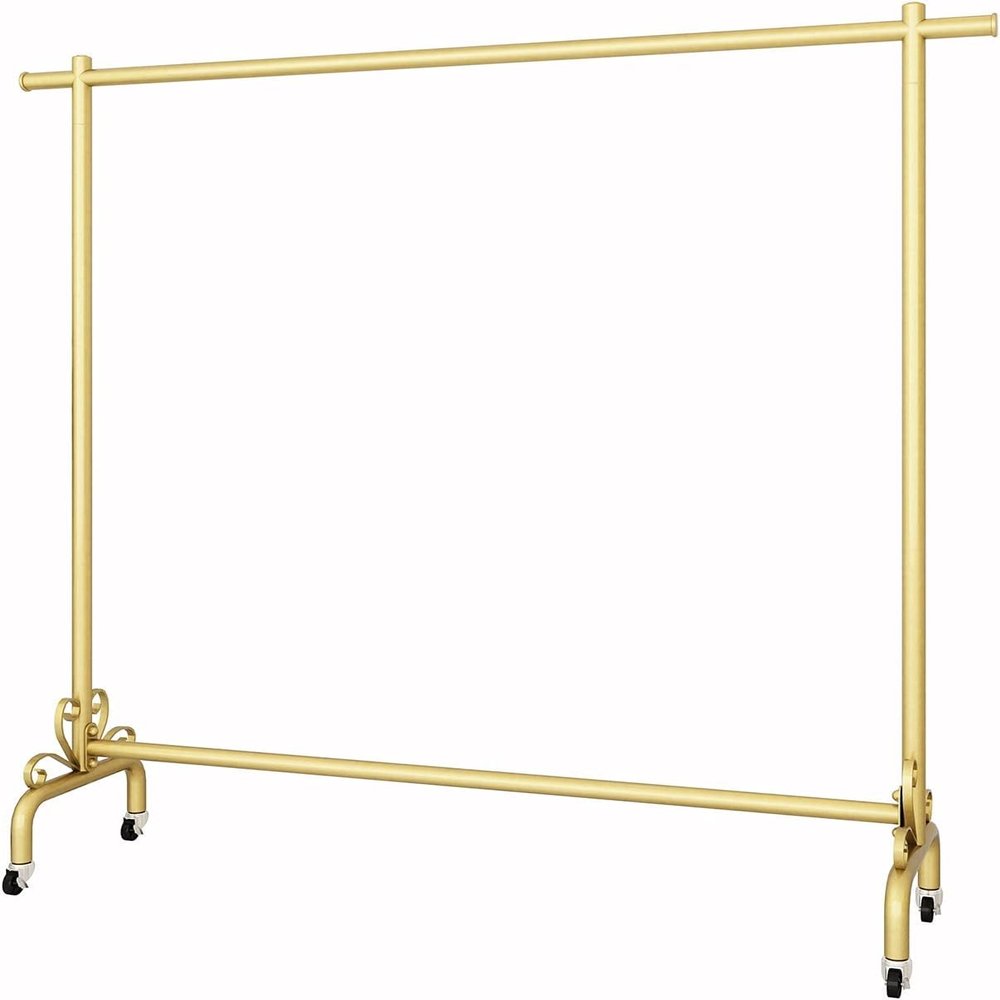 Coat Racks Metal Garment Racks Freestanding Hanger Simple Clothes Rail Bedroom Coat Clothing Display Stand for Commercial Home/Gold/160X40X155Cm wwyy