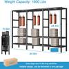Garment Rack Walk In Closet Organizer Heavy Duty Clothes Rack Closet System with 3 Hanging Rods, 8 Wheels, 1600 LBS Load Capacity for Wardrobe, Freestanding Bedroom Armoire (215cm/84.6in) view 2