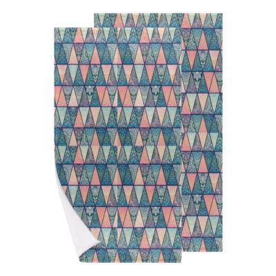 bisibuy Geometric Aztec Boho Hand Towels for Bathroom 28.3 x 14.4 Decorative Kitchen Hand Towel Soft Absorbent Bathroom Towels Set of 2 Ikat Kitchen Drying Towels Home Farmhouse Decor Gifts