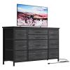 Jojoka Wide Dresser with 10 Large Drawers for 55'' Long TV Stand with Power Outlet Entertainment Center, Storage Fabric Drawer Unit for Bedroom, Living Room, Closet, Entryway, view 1