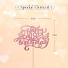 Butterfly Happy 19th Birthday Cake Topper, Butterfly 19 Cake Topper for Women, Rose Gold Glitter 19 Years Old Cake Decor, Women 19th Birthday Party Decoration view 3