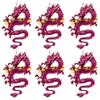 Amosfun 6pcs Chinese Dragon Metal Napkin Unique Decorative Holders for Weddings Parties and Family Gatherings Faux view 1