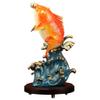 GUERNSEY Attract Wealth Statue Ornament Creative All-Copper Golden Arowana Handmade Statue Desktop Ornaments Living Room Desk Creative Home Decoration Wealth Decor view 1