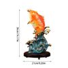GUERNSEY Attract Wealth Statue Ornament Creative All-Copper Golden Arowana Handmade Statue Desktop Ornaments Living Room Desk Creative Home Decoration Wealth Decor view 2