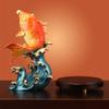 GUERNSEY Attract Wealth Statue Ornament Creative All-Copper Golden Arowana Handmade Statue Desktop Ornaments Living Room Desk Creative Home Decoration Wealth Decor view 4