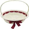 Wedding Girl Flower Basket Easter Eggs Candy Basket Small Flowers Basket Bride Candy Container Wedding Basket for Wedding Bride Shower Engagement Party Supply - Dark Red, L view 1