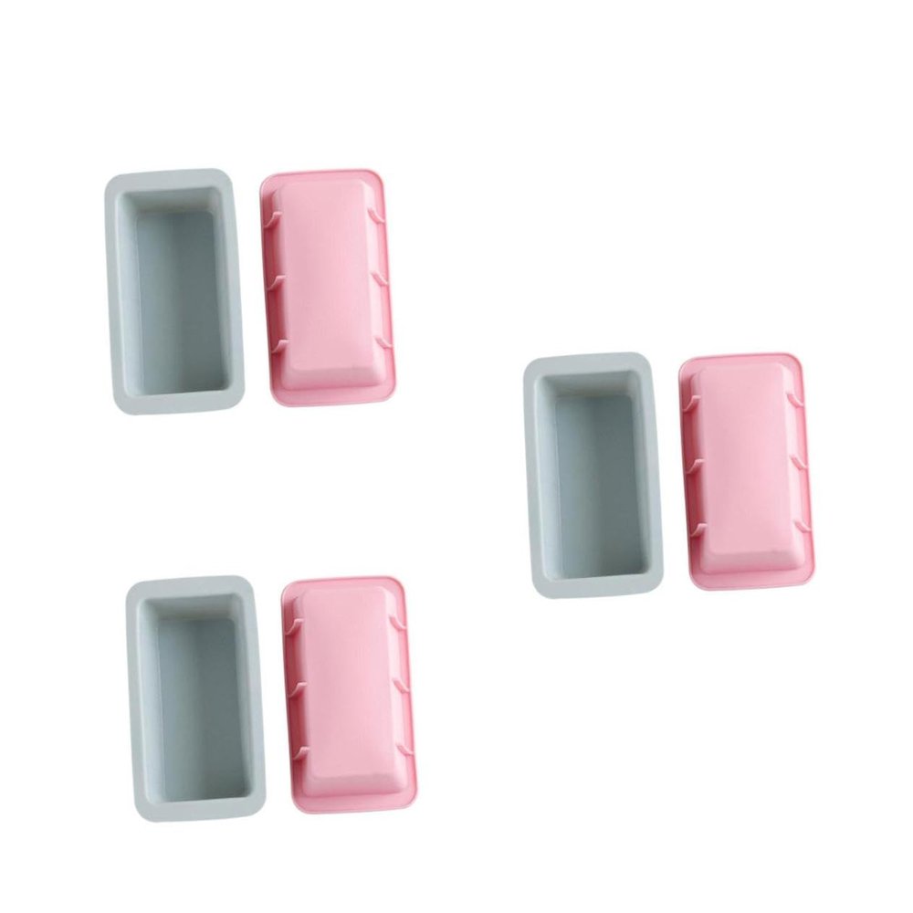 Cabilock 3sets Bread Toast Box Mold Cake Sandwich Box for Mousse Silicone Baking Mold 2pcs*3