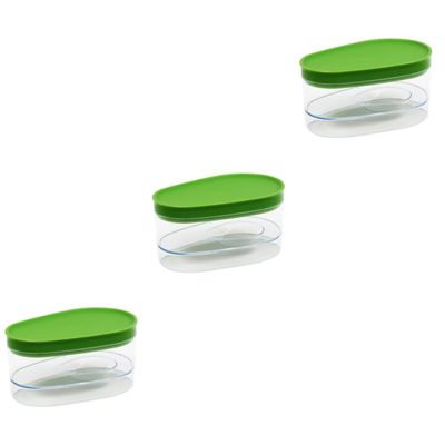 Cabilock 3pcs Plastic Storage Box for Avocado Food Containers with Lids Fruit Storage Box Refrigerator Food