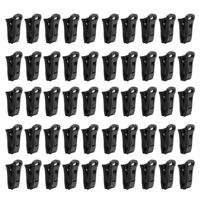 Baglaum 50 Sock Clips for Washing Machine and Dryer Laundry Clips, Socks Clothespin, Sock Clip, Black