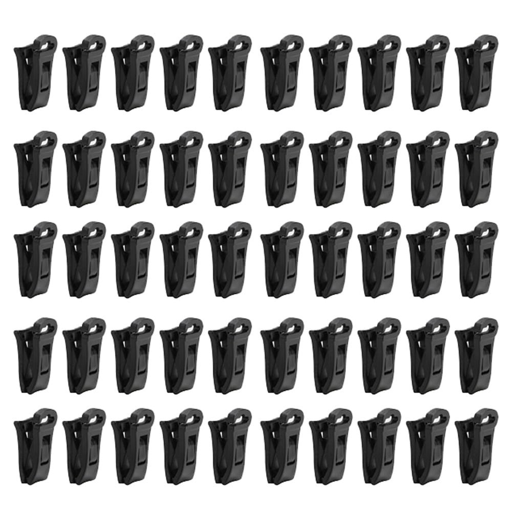 Baglaum 50 Sock Clips for Washing Machine and Dryer Laundry Clips, Socks Clothespin, Sock Clip, Black