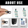 Baglaum 50 Sock Clips for Washing Machine and Dryer Laundry Clips, Socks Clothespin, Sock Clip, Black view 2