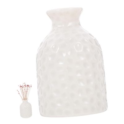 Ciieeo 2pcs Creative Vintage Decorative Flower Vase for Home and Office Light Grey Ceramic Design for Floral Arrangements and Artistic Decor for Centerpieces and
