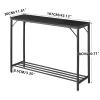 YMYNY Console Table, 42.1" Industrial Entryway Table, Narrow Sofa Table with Shelves, Couch Table for Entryway, Hallway, Living Room, Foyer, Office, Black UHST006B view 3