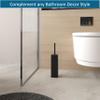 BVL Toilet Brush and Holder Set Black Freestanding for Bathroom view 2