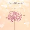 Butterfly Happy 59th Birthday Cake Topper, Butterfly Fifty Nine Cake Topper for Women, Rose Gold Glitter 59 Years Old Cake Decor, Women 59th Birthday Party Decoration view 3