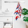 bisibuy 4th of July Geometric Bathroom Hand Towels Decorative Set of 2 Kitchen Towels Lightweight Absorbent July 4th Hand Towels for Bathroom Hand Kitchen Home Decor Gifts view 4