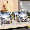 Garvee 6 QT Roll Top Chafing Dish Buffet Set, [Full Size Pan] [Stainless Steel] Round Chafing Dish Buffet Set, Roll Top Buffet Server for Parties Buffet Weddings [Each Serves at Least 5 People] view 3