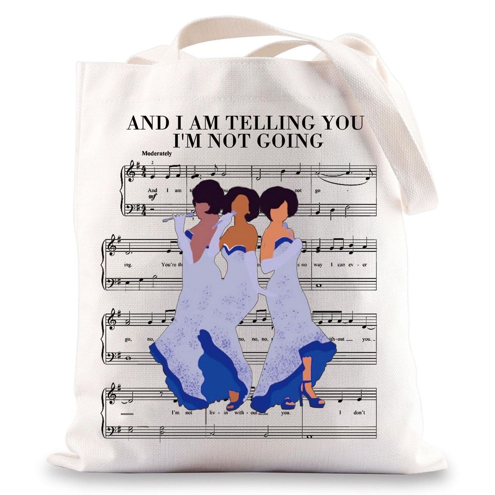 LEVLO Deena Musical Tote Bag Lorrell & Effie Fan Gift And I Am Telling You I'm Not Going Musical Theater Merch (And I Am TellingTote)