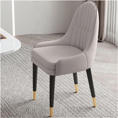 Aimeryup Accent Chairs Faux Leather Dining Room Chair Kitchen Chair Side Chairs for Home Kitchen, Side Chairs with Metal Legs Dining Room Furniture(Color:Gray), Grey
