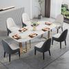 Aimeryup Accent Chairs Faux Leather Dining Room Chair Kitchen Chair Side Chairs for Home Kitchen, Side Chairs with Metal Legs Dining Room Furniture(Color:Gray), Grey view 3
