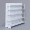 White Supermarket Snack Rack, Department Stores/Pharmacy/Counter/ Retail Display Shelf/Fruit Vegetable Organizer, Space Save Convenience Stores Dry Goods Spice Candy Organizer, Steel Frame ( Size : Hx view 2
