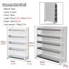 White Supermarket Snack Rack, Department Stores/Pharmacy/Counter/ Retail Display Shelf/Fruit Vegetable Organizer, Space Save Convenience Stores Dry Goods Spice Candy Organizer, Steel Frame ( Size : Hx view 4