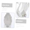 Ciieeo Elegant Swan Fork Holder with Dessert Forks Stylish Silver Storage Rack for Banquets Parties and Home Decor Appetizers and Cake Serving view 3