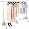 Coat Racks Metal Garment Racks Freestanding Hanger Simple Clothes Rail Bedroom Coat Clothing Display Stand for Commercial Home/Silver/130X40X155Cm wwyy view 1