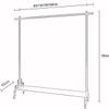 Coat Racks Metal Garment Racks Freestanding Hanger Simple Clothes Rail Bedroom Coat Clothing Display Stand for Commercial Home/Silver/130X40X155Cm wwyy view 2