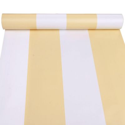 Yellow and White Stripes Peel & Stick Shelf Liner Removable Contact Paper Wallpaper for Drawer Cabinet Nursery Decor 17.7" x 117"