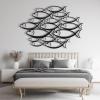 rumloch Metal Wall Art,School of Fish Metal Wall Art,Nautical Wall Decor, Beach Wall Sign, Fish Wall Hanging, Minimalist Wall Hanging, Home Gift(19"12") view 4