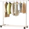 Clothing Garment Rack with Wheels 39x16x55 inch, Metal Clothes Stand Rack with Shelve, Heavy Duty Rolling Garment Rack, Single Rod Coat Rack, Hanging Clothes Rail for Bedroom view 1