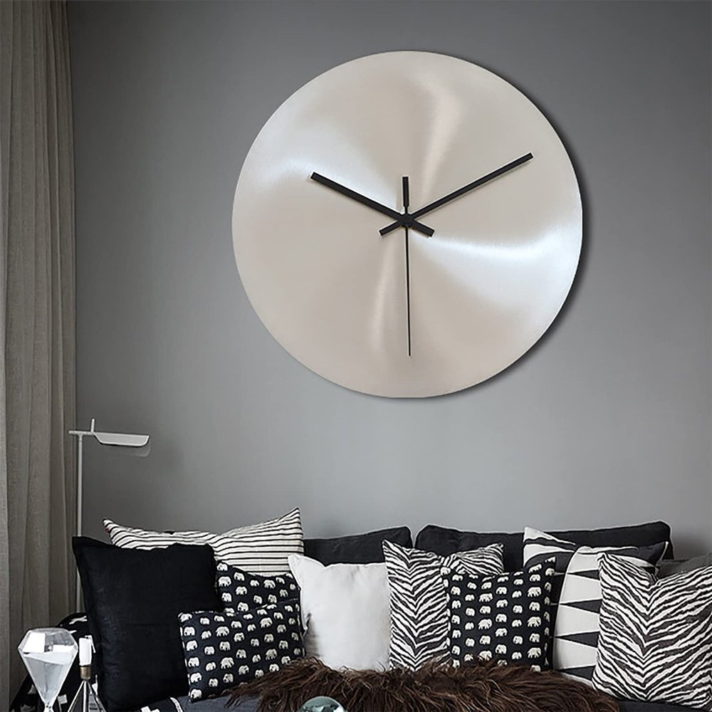 8/12 Inch Farmhouse Decor Wall Clock Industrial Large Decorative Metal Clock Home Hanging Decor, Wall Clock Modern for Kitchen Bathroom Bed