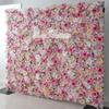 Pink Artificial Flower Wall Panels,Simulation Flower 3D Cloth Bottom Floral Wall Mat Silk Rose Flower Panels for Backdrop Wedding Wall Decoration (Size : 2M*2M) view 1