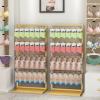 SOYDAN Metal Socks Display Stand, 4-Tiers Storage Rack for Underwear, Bra, Shorts, Jewelry, Necklaces | Floor Standing Organizer for Mall Retail Stores/Gold/65 * 40 * 135Cm view 2