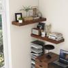 FLYJOE Deep Floating Shelves | 36 Inch Brown Floating Shelves Set of 2 | 12 Inch Deep Rustic Wood Shelves for Wall | 36" W x 12" D Brown Shelves for Living Room Bathroom Laundry Room Kitchen view 2