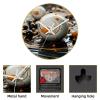 EITACHUL Marble Ball Round Printed Wall Clocks with Hooks and Gold Stand - Silent, Non Ticking - Stylish Timepieces for Any Room Dcor view 4