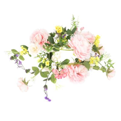 Amosfun Artificial Rose Vine Garland Faux Flower Decoration for Wedding Arch Home Decor and Party Events for Elegant Floral Arrangements and Bouquets