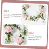 Amosfun Artificial Rose Vine Garland Faux Flower Decoration for Wedding Arch Home Decor and Party Events for Elegant Floral Arrangements and Bouquets view 3