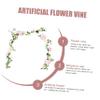 Amosfun Artificial Rose Vine Garland Faux Flower Decoration for Wedding Arch Home Decor and Party Events for Elegant Floral Arrangements and Bouquets view 4