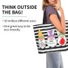 Feeuoai Easter Day Tote Bag Large Interior Pocket Tote Bag Reusable Shoulder Tote Bags Travel Bags view 2