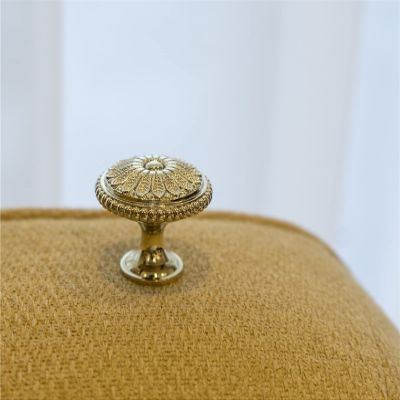 ELTOX Brass Oval Knob Kitchen Cabinet Handles Door Pull Knobs for Dresser Drawer Solid Brass Chrome Furniture Hardware 1Pcs